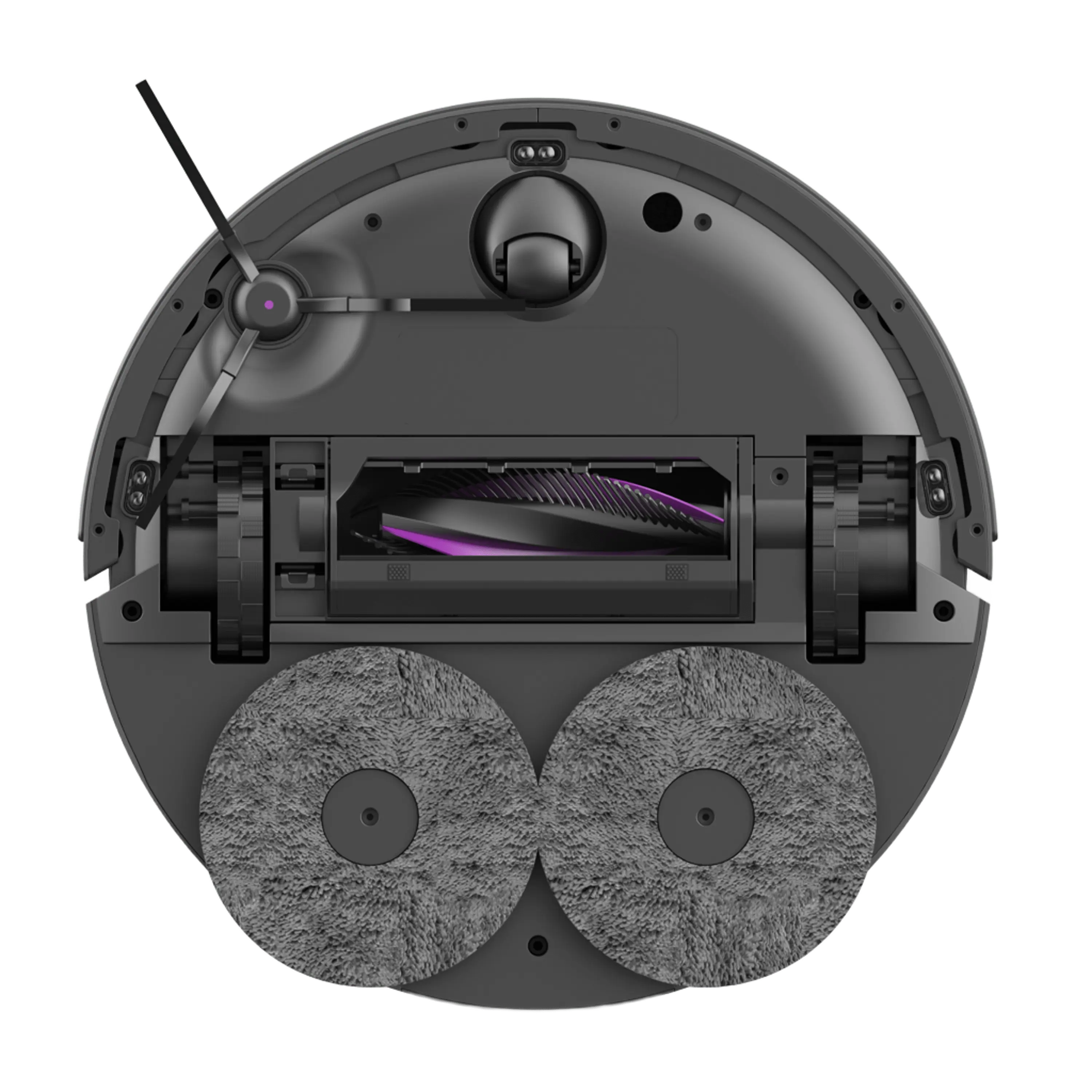 Robotstofzuiger met middenborstel voor dierenharen