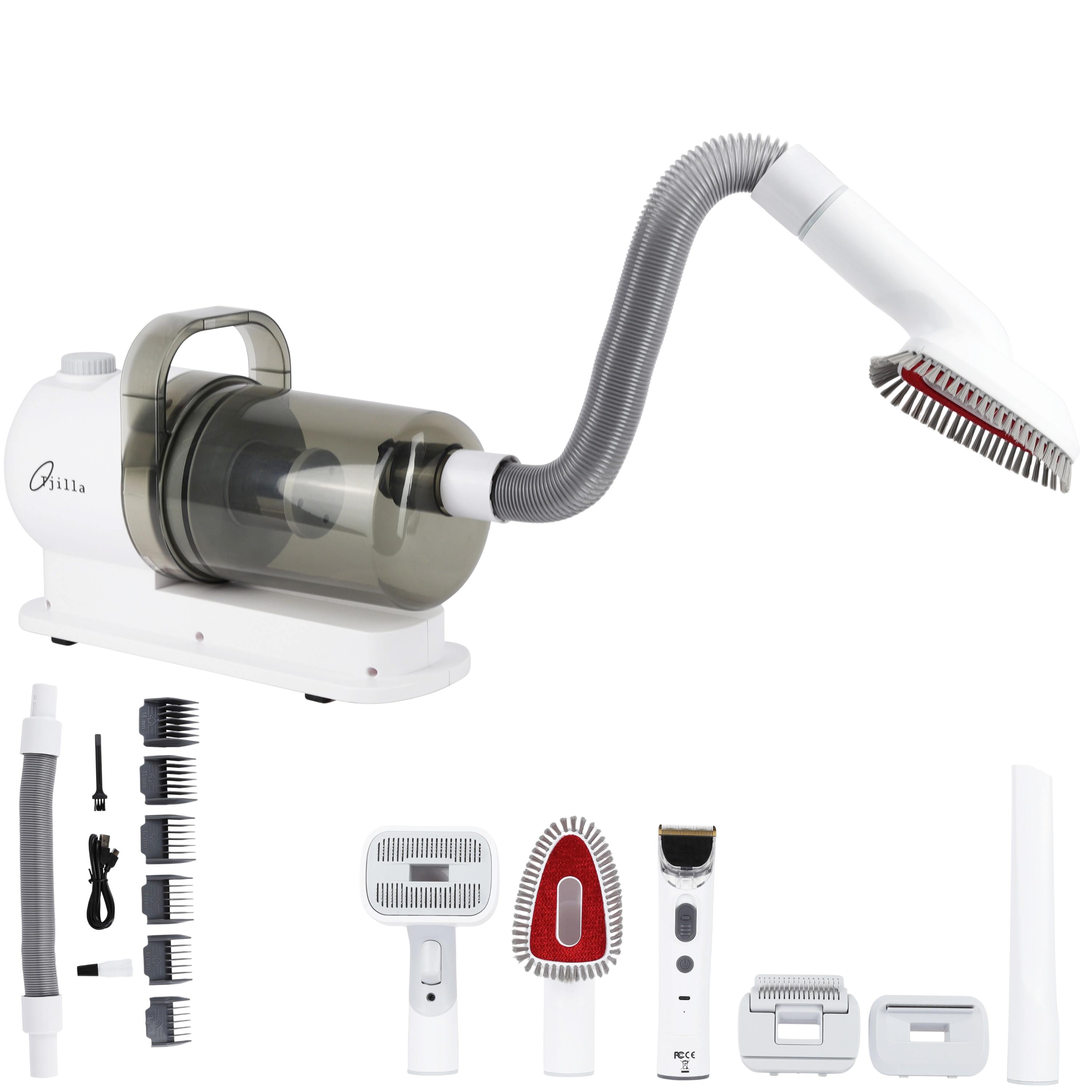 Tjilla D150 Haustierstaubsauger mit Schermaschine