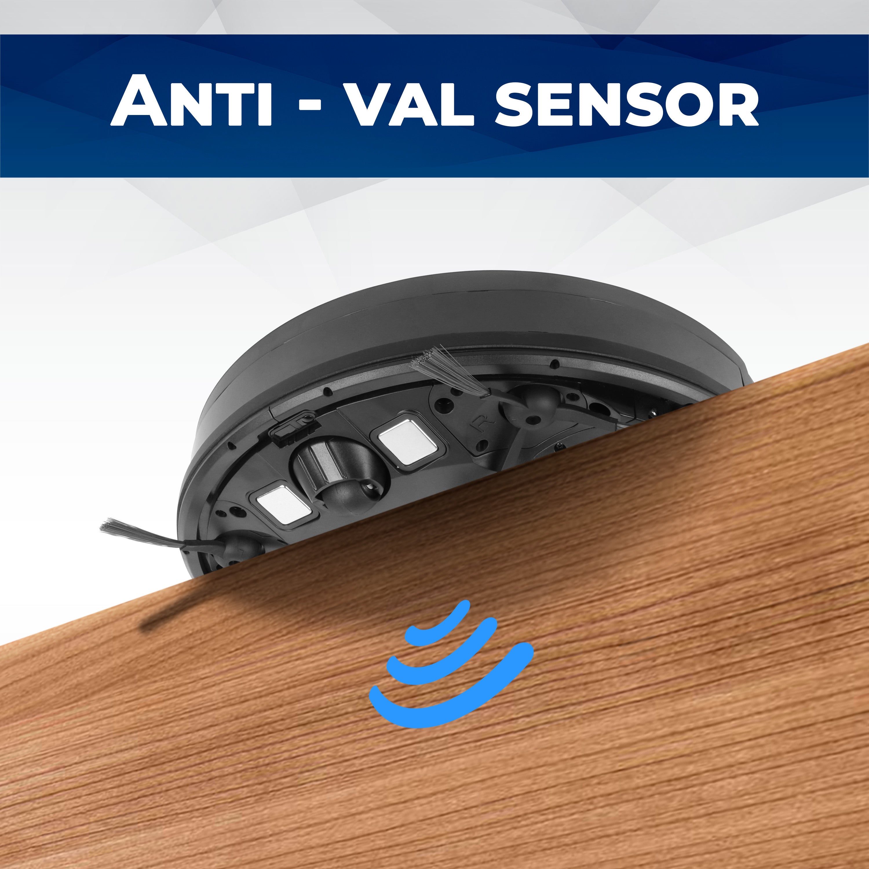 Robotstofzuiger met anti val sensoren