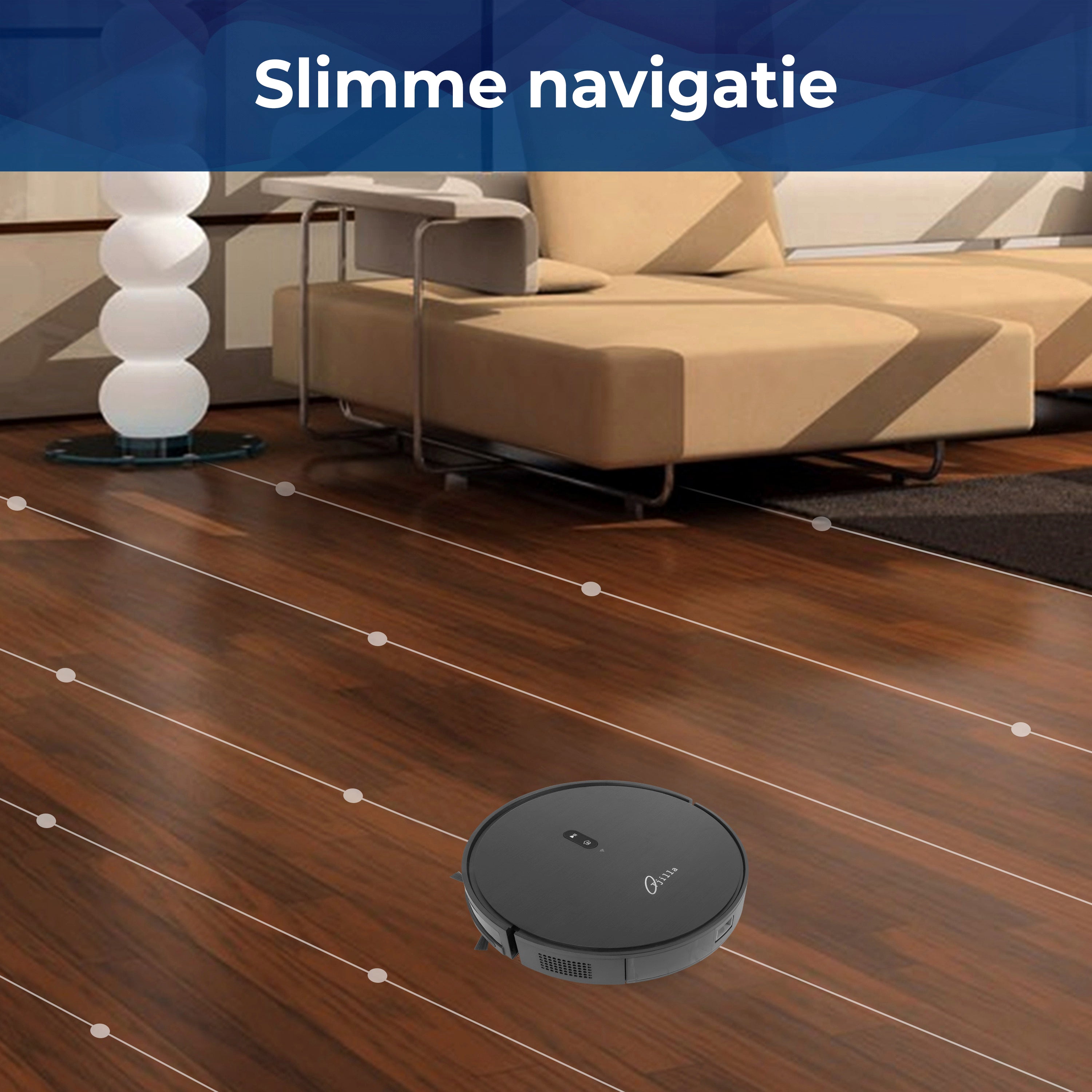 Robotstofzuiger met slimme navigatie