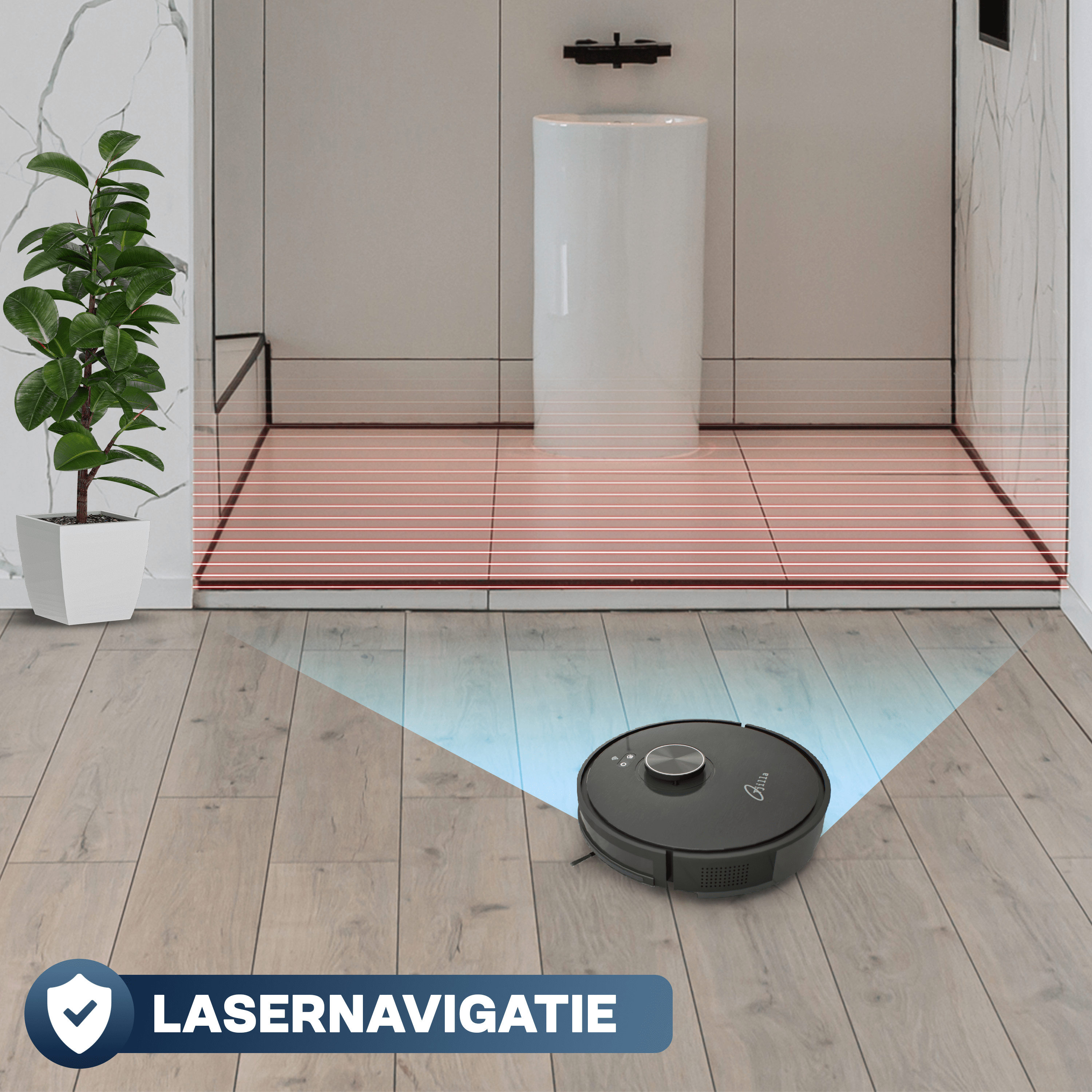 Robotstofzuiger met lasernavigatie