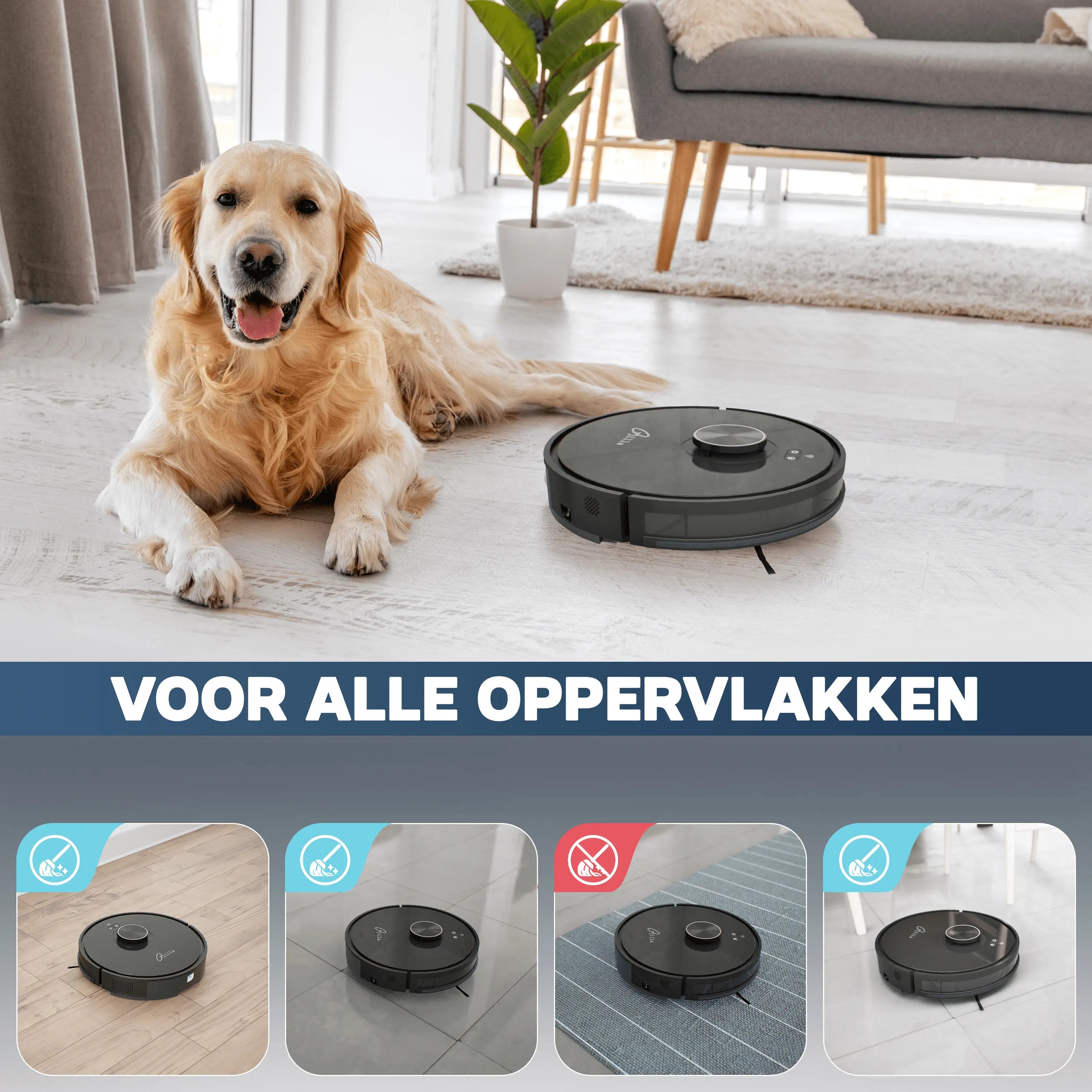 Robotstofzuiger voor tapijt