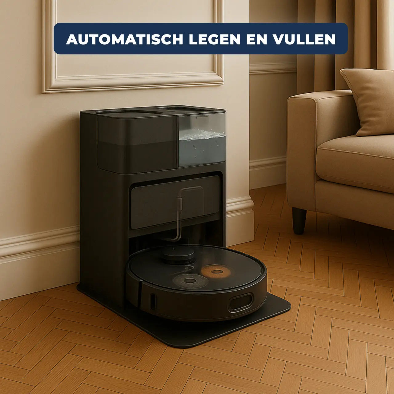 robotstofzuiger die automatisch kan legen en vullen