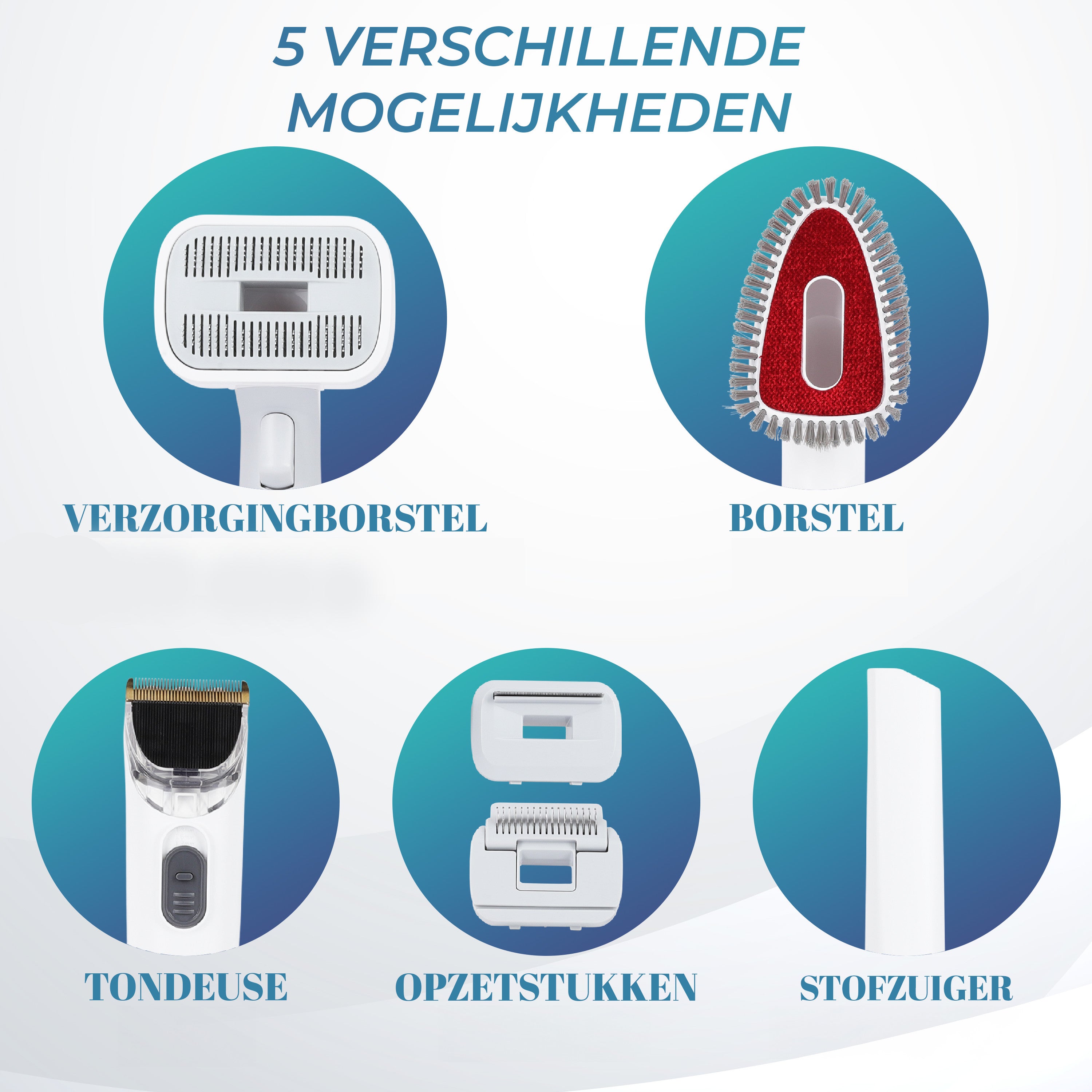 dierentondeuse met stofzuiger