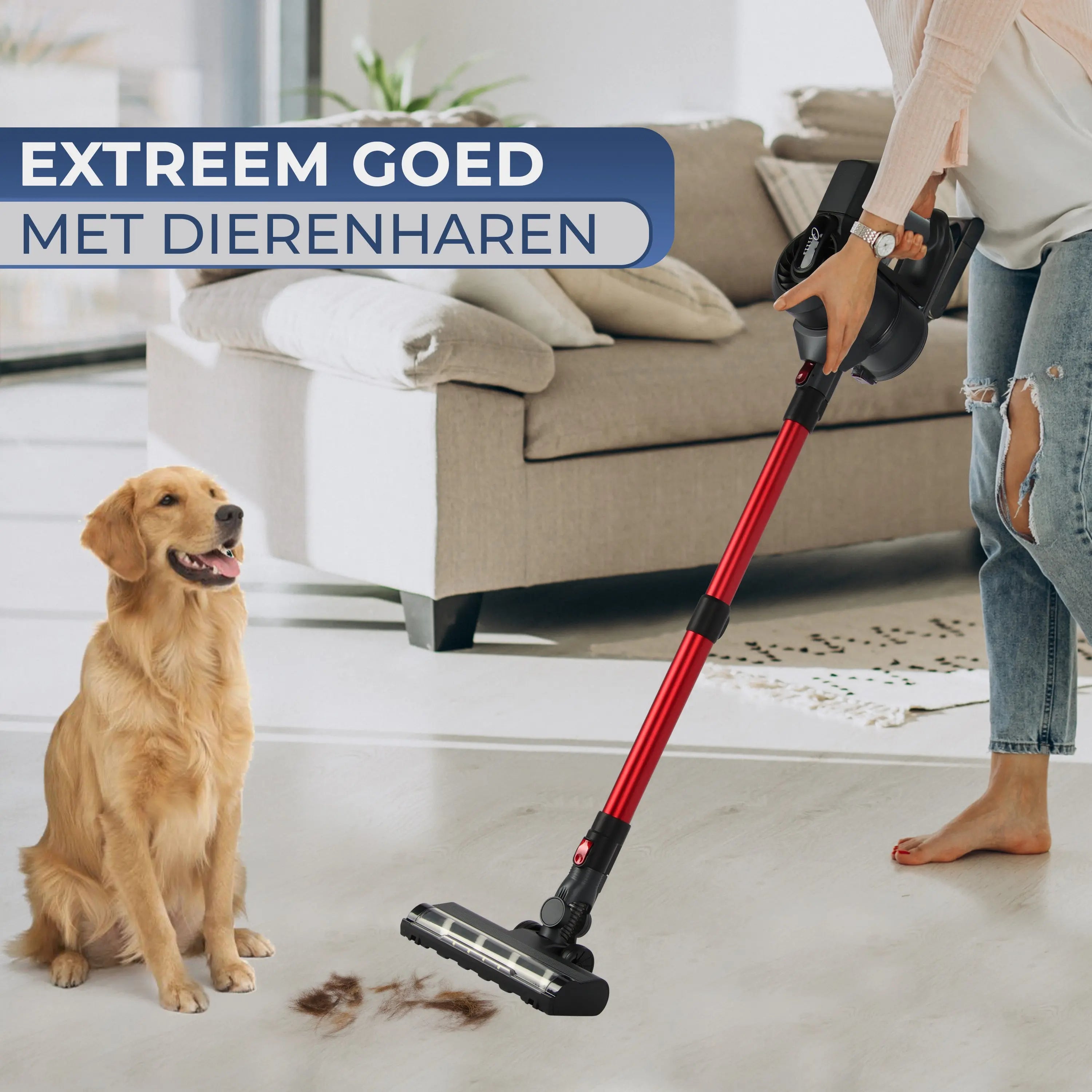 Steelstofzuiger voor huisdierharen