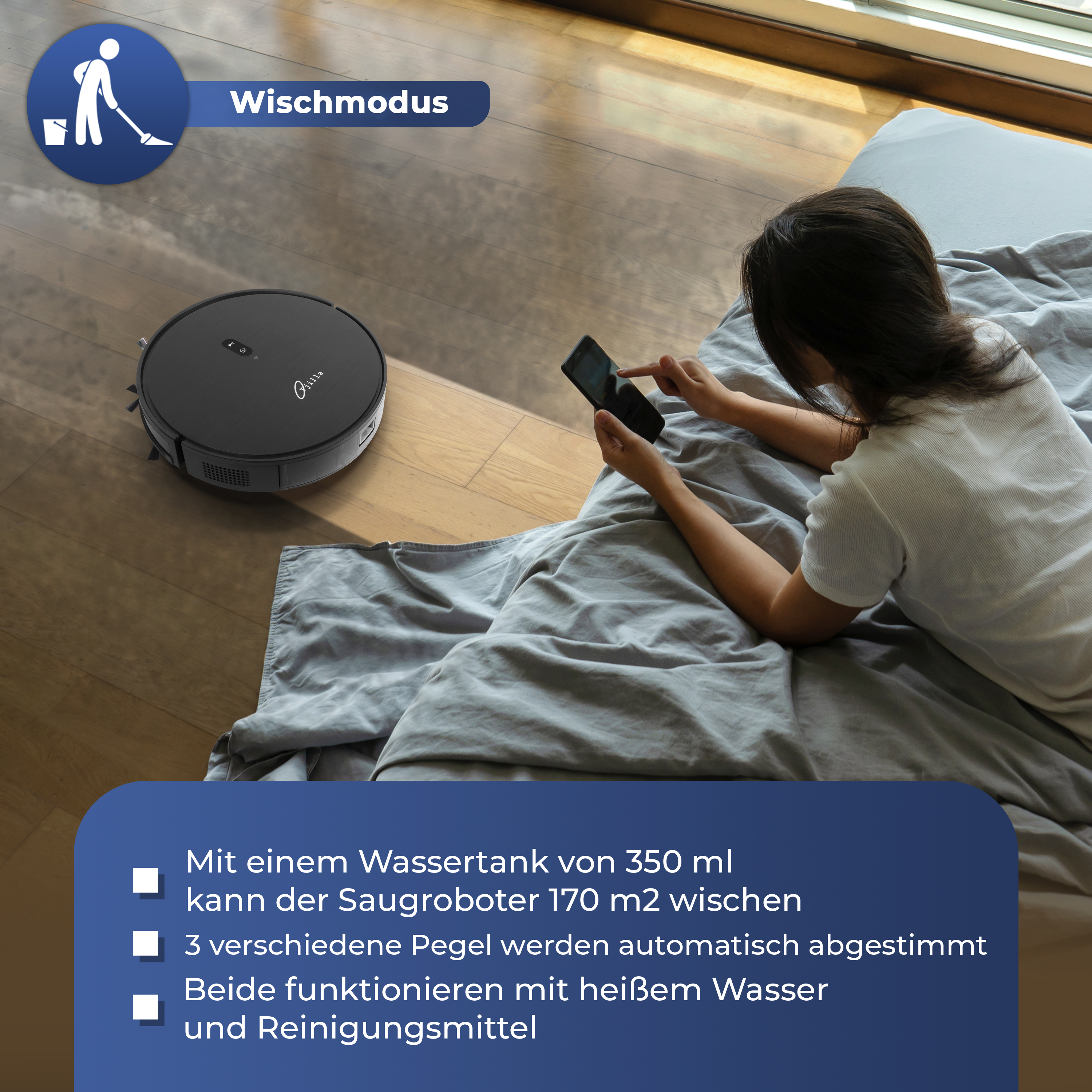 Tjilla C100 Saugroboter with Wischfunktion