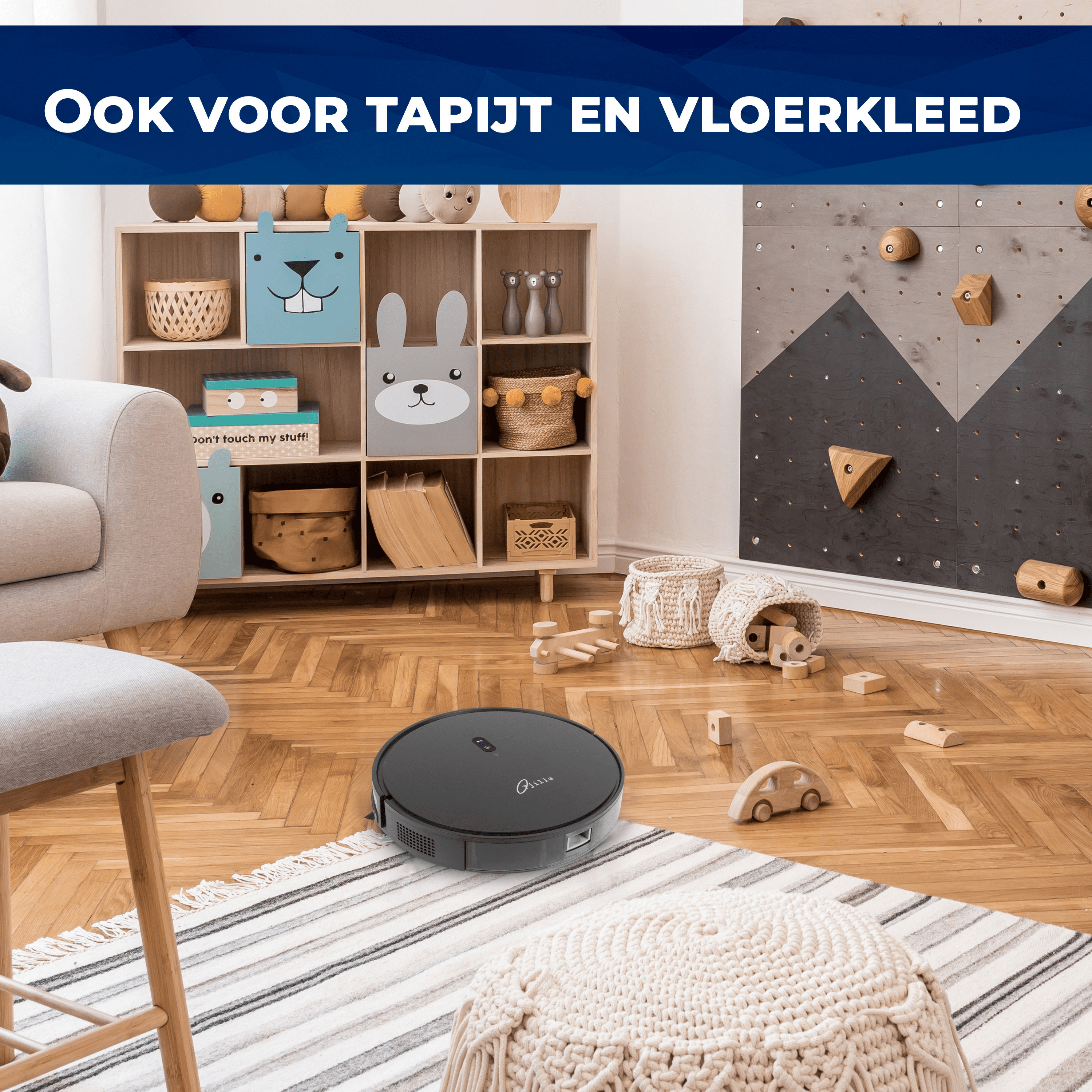 Robotstofzuiger voor vloerkleed