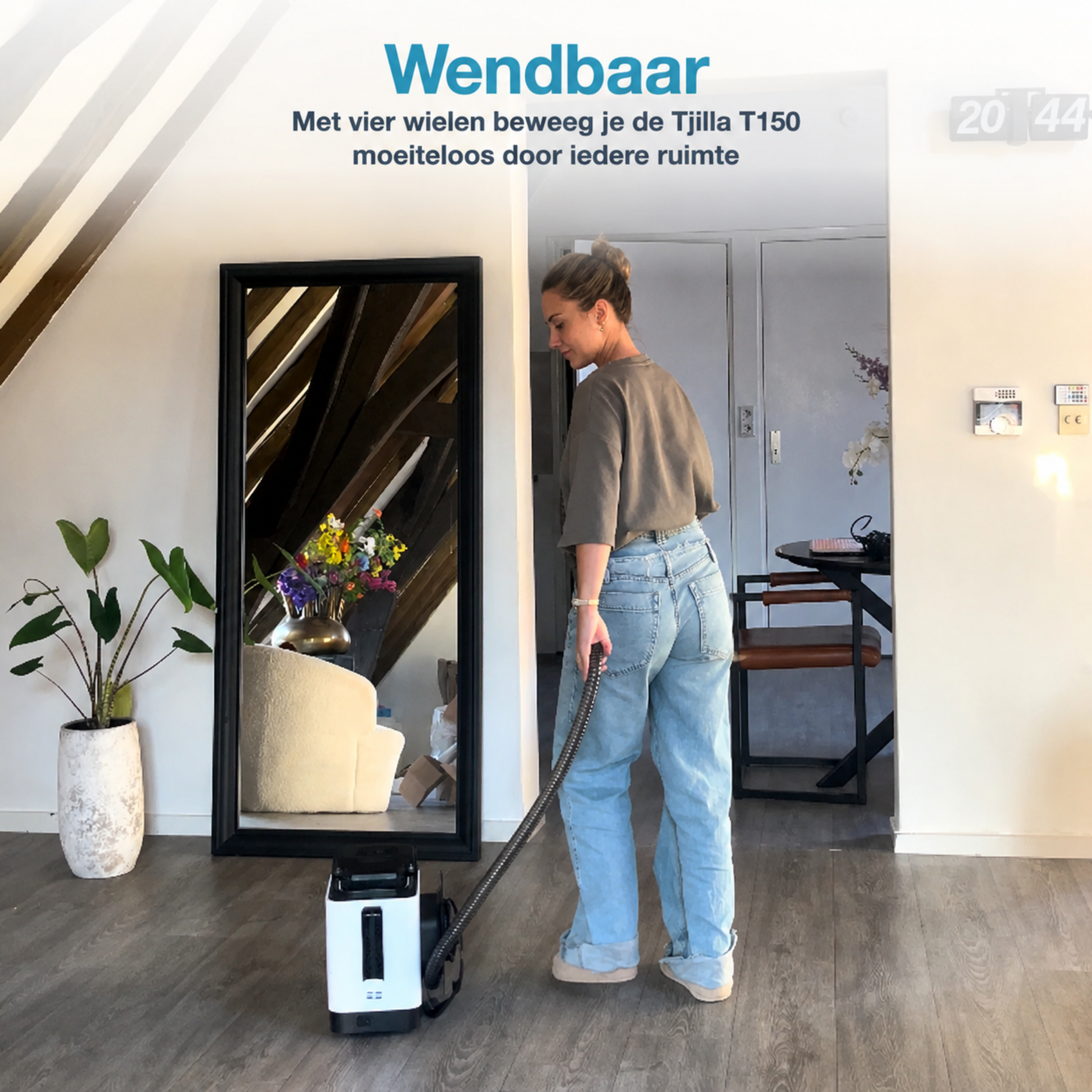 Vlekkenreiniger met handige wieltjes 