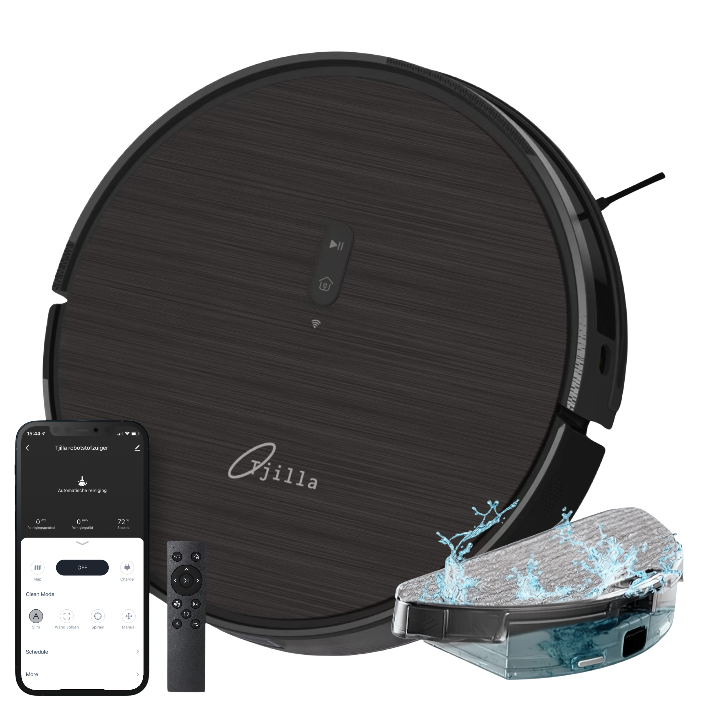 goedkope robotstofzuiger met dweilfunctie. Tjilla C100